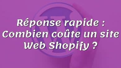 Réponse rapide : Combien coûte un site Web Shopify ?